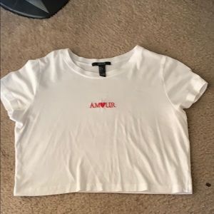 Forever 21 ‘amour’ crop top.